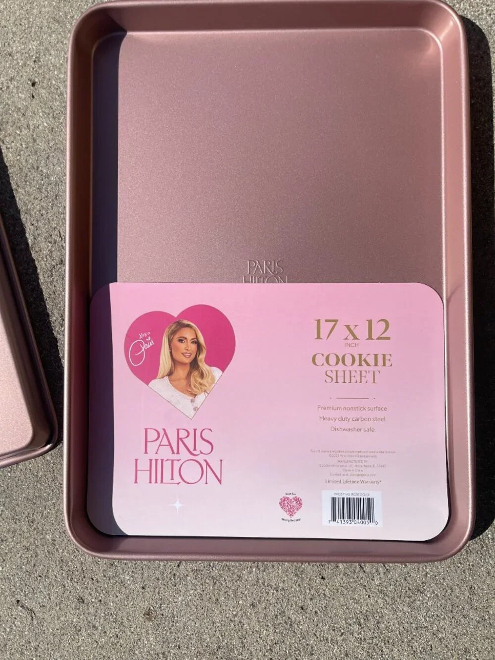 Paris Hilton Rose Gold Cookie Sheet Set 2pc NWT